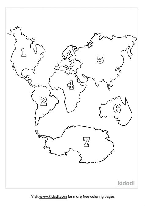 Free 7 Continents Coloring Page Coloring Page Printables Kidadl