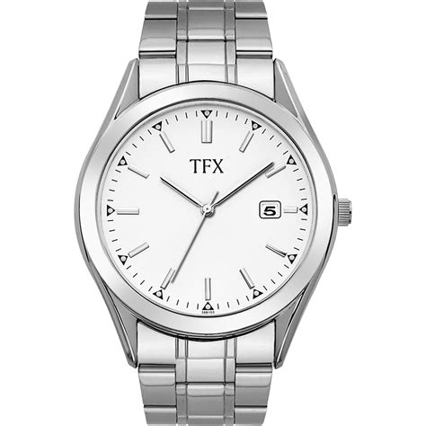 Tfx By Bulova Mens Silver Watch W White Round Dial 36b100 Beacon
