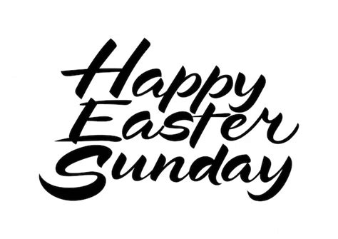 Premium Vector Happy Easter Sunday Lettering