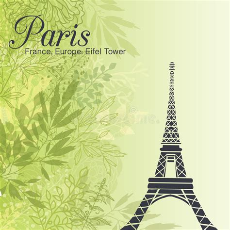 Check spelling or type a new query. Torre Eiffel De París Del Vector En Fondo Verde De Resorte ...