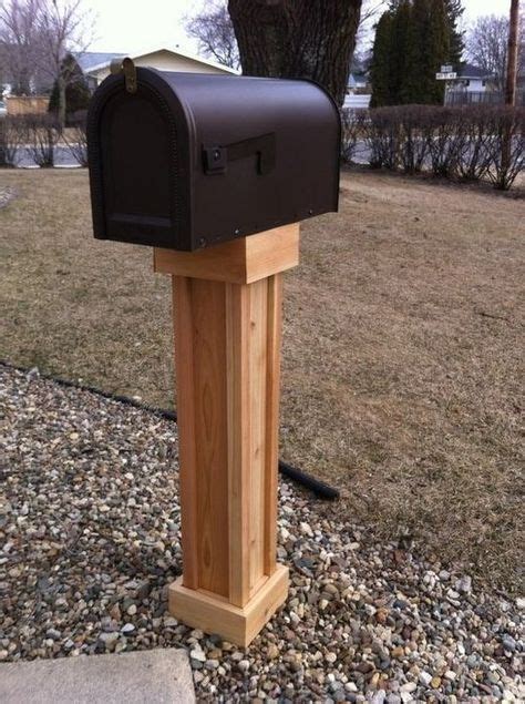 Cedar Mailbox Post Cedar Mailbox Post Black Mailbox Wooden Mailbox