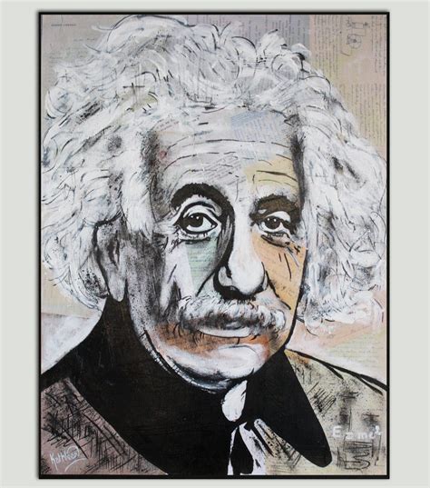 Albert Einstein Original Art Print Albert Einstein Art Wall Art Decor