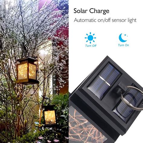 4 Pack Solar Lanterns Outdoor Hanging Upgraded Waterproof Sunwind Solar