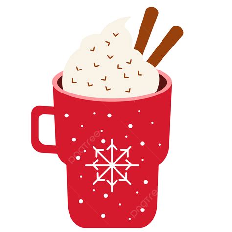 Hot Cocoa Png Image Christmas Hot Cocoa In Red Snowflake Cup Decorated My Xxx Hot Girl