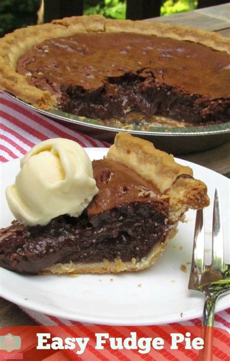 I needed something simple for emily to do for her cooking class and here. Fudge Pie | Recipe | Easy fudge pie recipe, Chocolate ...