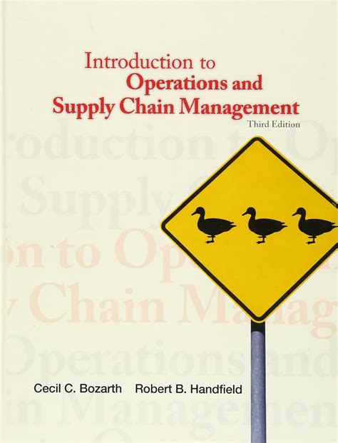 Introduction To Operations And Supply Chain Management Bozarth Cecil