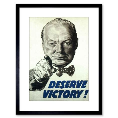 Vintage Ad Propaganda Ww2 Deserve Victory Churchill Uk Framed Print £1499 Picclick Uk