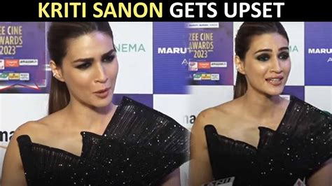 kriti sanon loses calm after a journalist asks her about kartik aaryan youtube