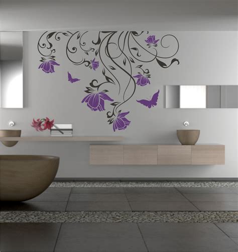 Perdea florala - stickere decorative | Stickere Perete