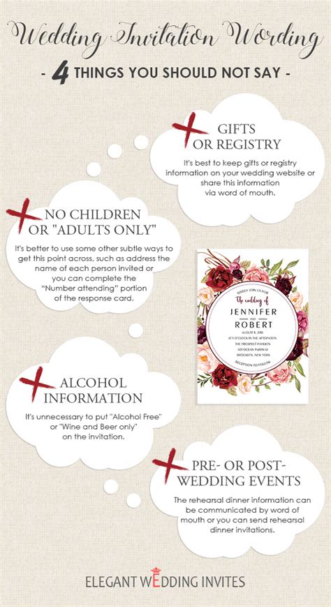 And, how can you make the wedding invitation wording reflect your personality as a couple as well. Wedding Invitation Wording - 4 Things You Should Not Say ...