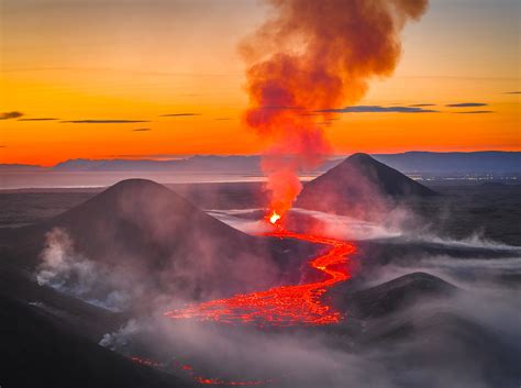 Iceland Volcano Lava Eruption Litli Hr Tur Reykjanes Peninsula Fine Art Landscape