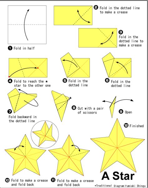 I wish you a pleasant viewing! Star 3 - Easy Origami instructions For Kids
