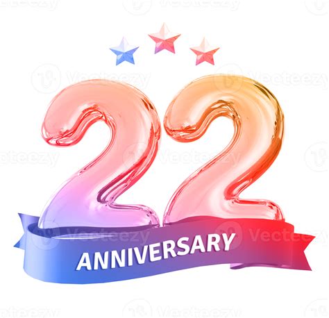 22 Years Anniversary Number 11287946 Png