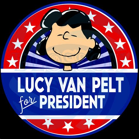 Womens Peanuts Lucy Van Pelt For President V Neck Trending Svg