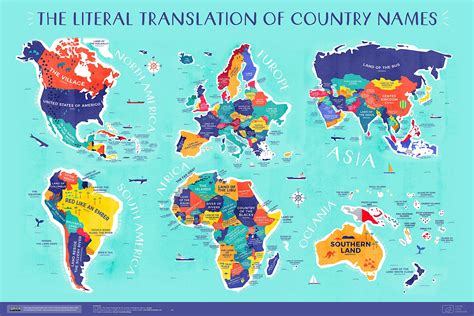 This Map Shows You The Literal Translation Of Country Names Lonely Planet