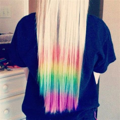 Rainbow Hair Styles Dip Dye Hair Hair