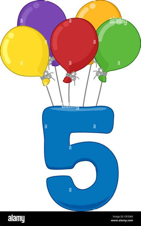 Illustration Featuring The Number 5 Stock Photo Alamy