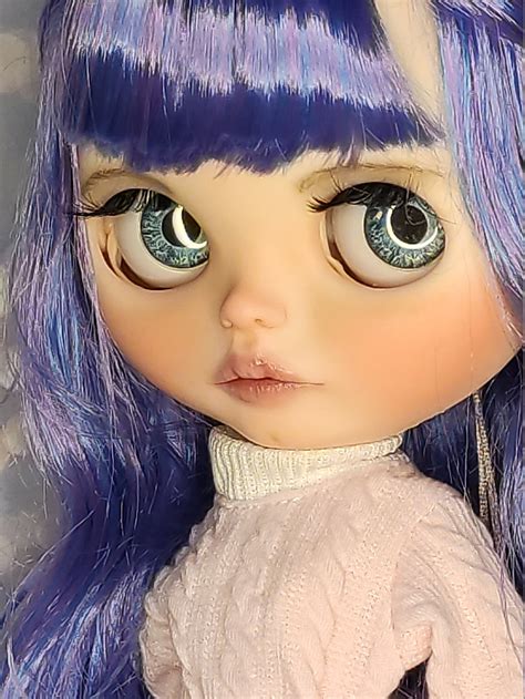 Ooak Custom Blythe Purple Hair By Candy Color Dolls Outfit Etsy