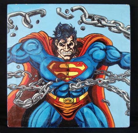 Steve Kaufman Original Painting On Canvas Superman