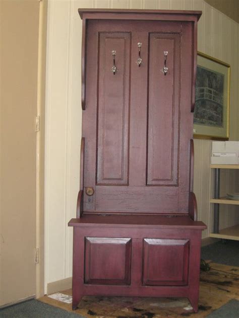 Check spelling or type a new query. Antique Door Hall Tree with storage bench | Hall tree with ...