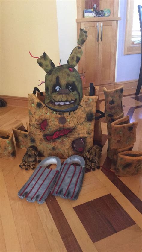 The Halloween Springtrap Costume That I Made For My Son Fnaf Cosplay