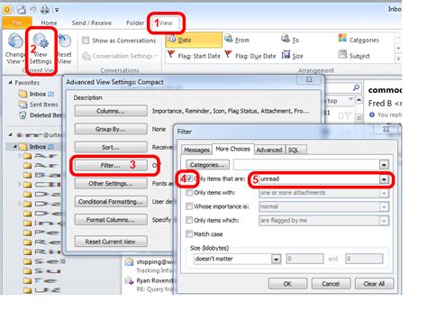 Solved How To View Unread Messages In Outlook 2010 Up And Running