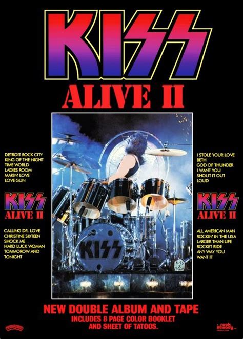 KISS Peter Criss ALIVE II Album Promo Stand Up Display Rock Band The Catman Concert Memorabilia
