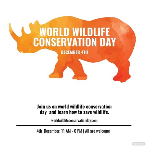Free World Wildlife Conservation Day Instagram Post Template Psd