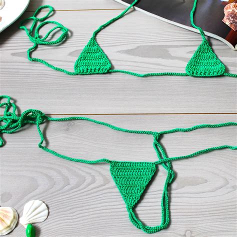 Extreme Micro Bikini For Erotic Nudity Crochet Bikini Set Etsy