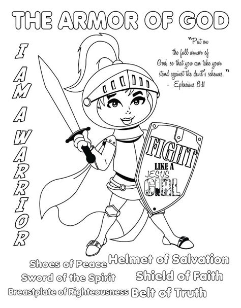 √ Armor Of God For Kids Coloring Pages This Coloring Sheet Dimension