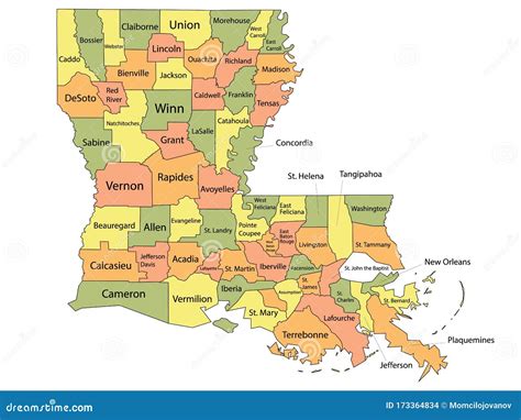 Louisiana Map Parishes And Cities World Map