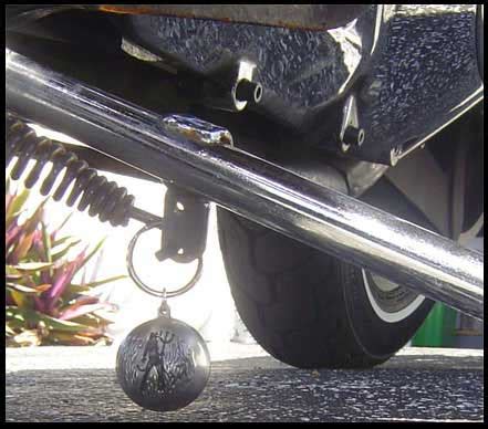 Wicked Skull Ryder Ball Brass Pole Motorcycle Accessories