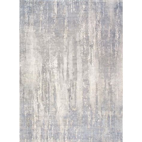 Pasargad Home Beverly Grey 6 Ft X 9 Ft Abstract Bamboo Silk Area Rug