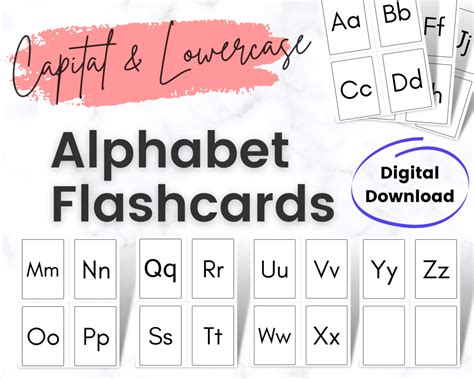 Capital And Lowercase Alphabet Flashcards Happy Hound Prints
