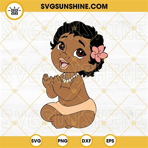 Baby Moana Svg Moana Svg Png Dxf Eps Cricut Silhouette Vector Clipart