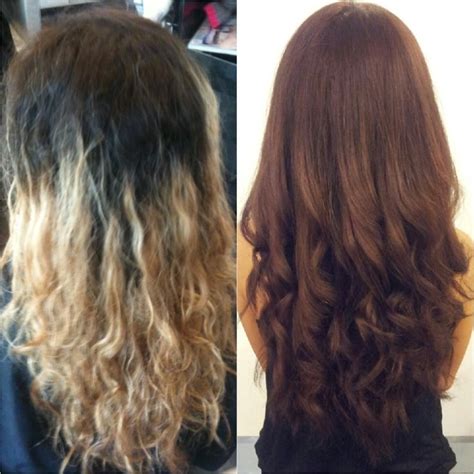 It's available in over 50 shades and will keep your strands looking vibrant for months. Major before and after color correction by Carleen - Yelp