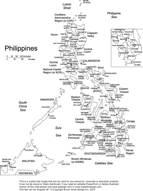 Philippines Printable Blank Maps Outline Maps • Royalty Free