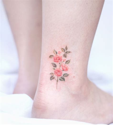 Rose Ankle Tattoo Trendy Tattoos Ankle Tattoo Tattoos