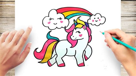 How To Draw A Rainbow Unicorn Unicorn Youtube