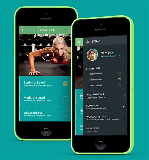 Adasse Gym Workout Mobile App Design Behance