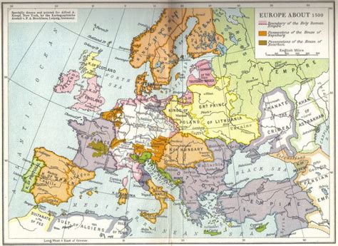 Map Of Europe C1500 Map European History Historical Maps