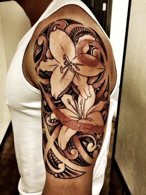 Polynesian Floral Tattoo Design Polynesian Tattoo Tattoos