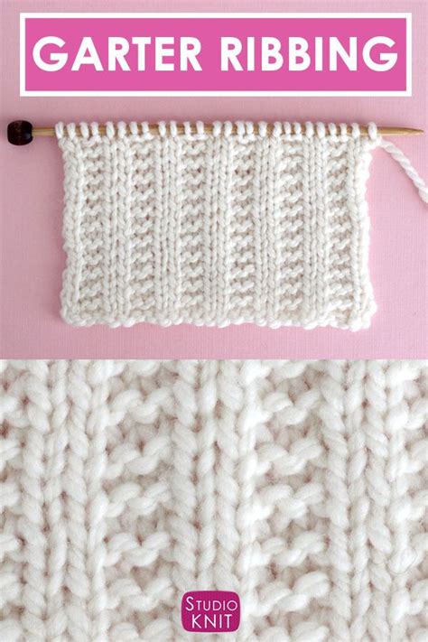 Garter Ribbing Stitch Knitting Pattern Creates Columns Of Smooth