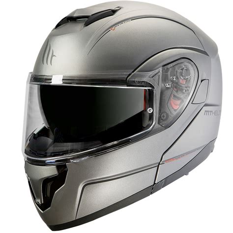 Casco Mt Atom Sv Solid Titanio Mate Motos Garrido