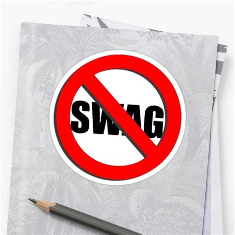 No Swag Stickers By Logik24 Redbubble