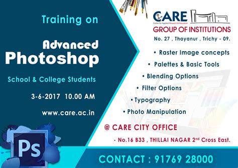 Adobe Photoshop Training Care Group Of Institutions