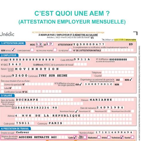 √ Pôle Emploi Modèle Attestation Employeur Pdf Le Chomage A La Poste