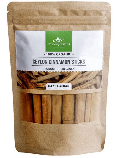 Ceylon Cinnamon Sticks 100g Pure Organic Premium Grade