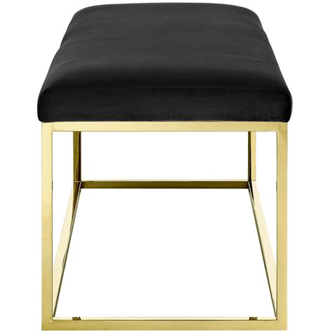 Buy top selling products like madison park shandra ll storage bench and bee & willow™ home upholstered bench in natural. Anticipate Fabric Bench Gold Black