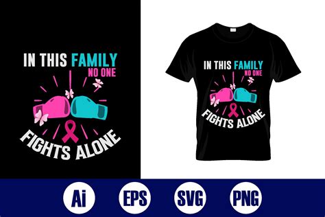 No One Fights Alone Breast Cancer T Shirt Graphic By Workmidnight